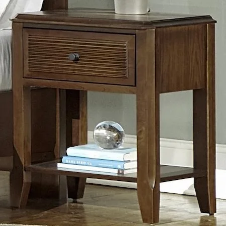 Wooden Night Stand with Drawer